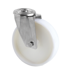 Coldene - Nylon Wheel Bolt Hole Stainless Steel Castor with Plain Bore - CDBHSSXXXNY - Main Image
