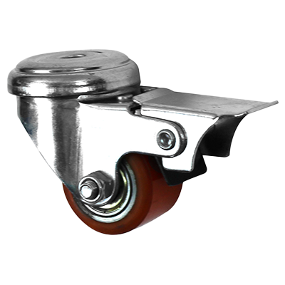 Low-Level Bolt Hole Swivel Braked Castor Image
