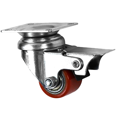 Low-Level Plate Swivel Braked Castor Image