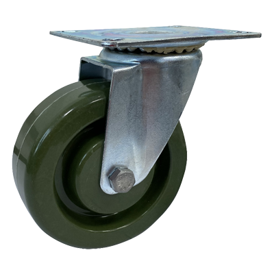 Coldene - Stainless Steel High Temperature Castor with Green Phenolic Resin Wheel - CDW100HTE_-GREEN_