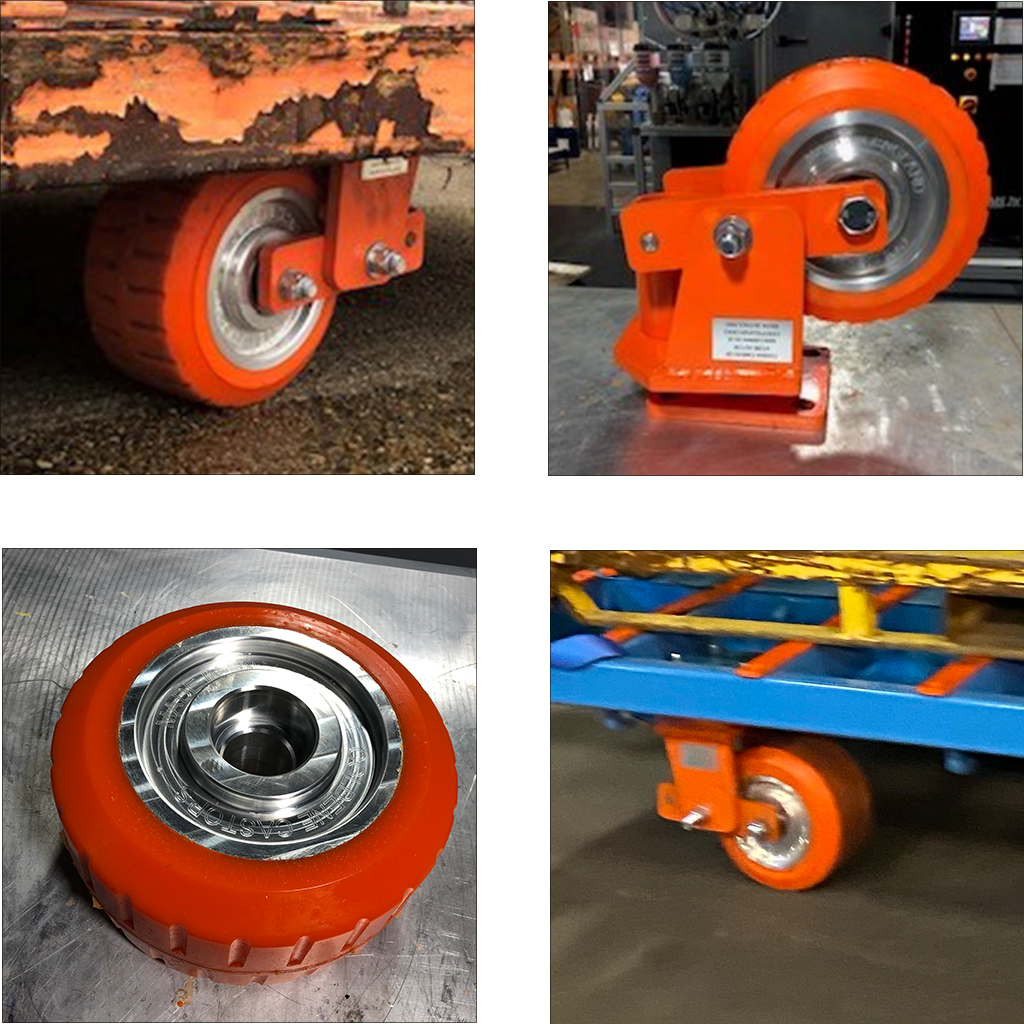 UK Agricultural Machinery Manufacturer Case Study 1 Dual Wheel Spring Loaded Fabricated Castor Case Study Montage