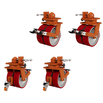 Coldene - Import Range Container Castors - 18 Tonne Standard Duty Set of Four Swivel Main Image