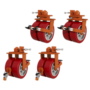 Coldene - Import Range Container Castors - 25 Tonne Standard Duty Set of Four Mixed Fixed and Swivel Main Image