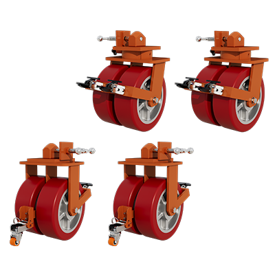 Coldene - Import Range Container Castors - 25 Tonne Standard Duty Set of Four Mixed Fixed and Swivel Main Image