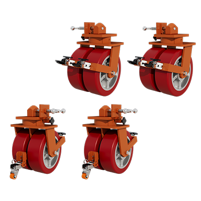 Coldene - Import Range Container Castors - 25 Tonne Standard Duty Set of Four Swivel Main Image