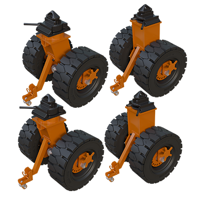 Coldene - Import Range Container Castors - 6 Tonne Rough Terrain Set of Four Mixed Fixed and Swivel Main Image
