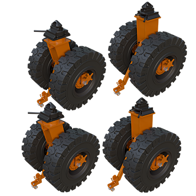 Coldene - Import Range Container Castors - 9 Tonne Rough Terrain Set of Four Mixed Fixed and Swivel Main Image