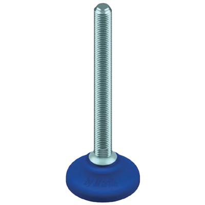 Coldene-Plastic-Foot-Low-profile-Mild-Steel-Screw-Articulated-16-65-mm-Base-Blue