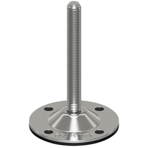 Coldene-Stainless-Steel-Foot-Stamped-Articulated-Vulcanized-Rubber-Quad-Bolt-Down-123-mm-Base-Threaded