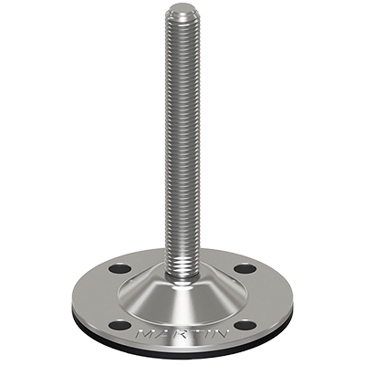 Coldene-Stainless-Steel-Foot-Stamped-Articulated-Vulcanized-Rubber-Quad-Bolt-Down-123-mm-Base-Threaded
