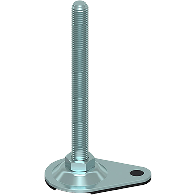 Coldene-Zinc-Steel-Foot-Laser-Cut-Stamped-Galvinised-Articulated-Tilted-Mild-Steel-Screw-Fix-Single-Bolt-Down-65-x-99-mm-Teardrop-Shaped-Galvinised-Mild-Steel-Base