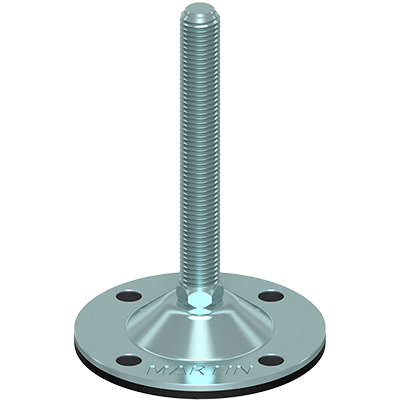 Coldene-Zinc-Steel-Foot-Stamped-Articulated-Galvanised-Mild-Steel-Screw-Quad-Bolt-Down-Vulcanized-Rubber-124-mm-Galvanised-Mild-Steel-Base