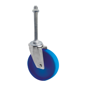Coldene - Blue Nylon Wheel Bolt Hole Stainless Steel Castor with Stem - CDBHBSSXXXNY-B-STEMXX - Main Image