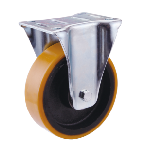 Polyurethane Tyre Cast Iron Core Fixed Castor