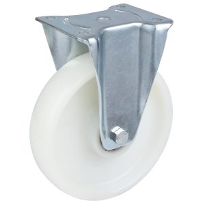Heavy Duty Solid White Nylon Wheel Fixed Castor
