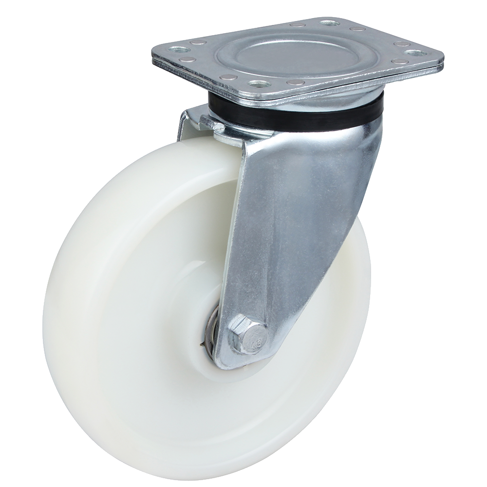 Heavy Duty Solid White Nylon Wheel Swivel Castor