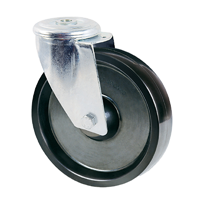 Coldene-Black-Phenolic-Resin-Stainless-Steel-Bolt-Hole-Swivel-Castor-CDBHSSXXXHT-Main-Image-1