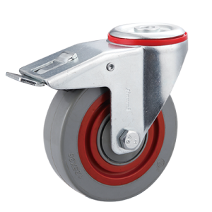 Coldene-Noise-Reducing-Sandwich-Bolt-Hole-Braked-Swivel-Castor-CDBHBXXXSW-Main-Image
