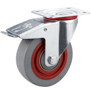 Coldene - Noise Reducing Sandwich Plate Swivel Braked Castor - CDSTPBXXXSW - Main Image2