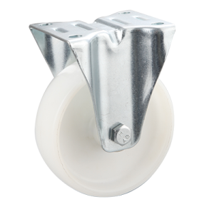 Coldene-Nylon-Wheel-Fixed-Plate-Castor-with-Ball-Bearings-Bore-CDFTPXXXNY-BB-Main-Image