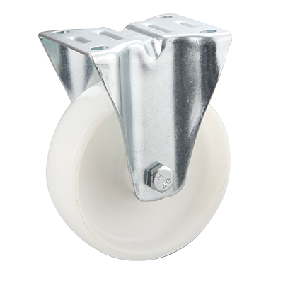 Coldene-Nylon-Wheel-Fixed-Plate-Castor-with-Plain-Bore-CDFTPXXXNY-PB-Main-Image