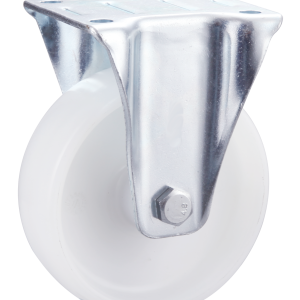Solid White Nylon Wheel Fixed Castor