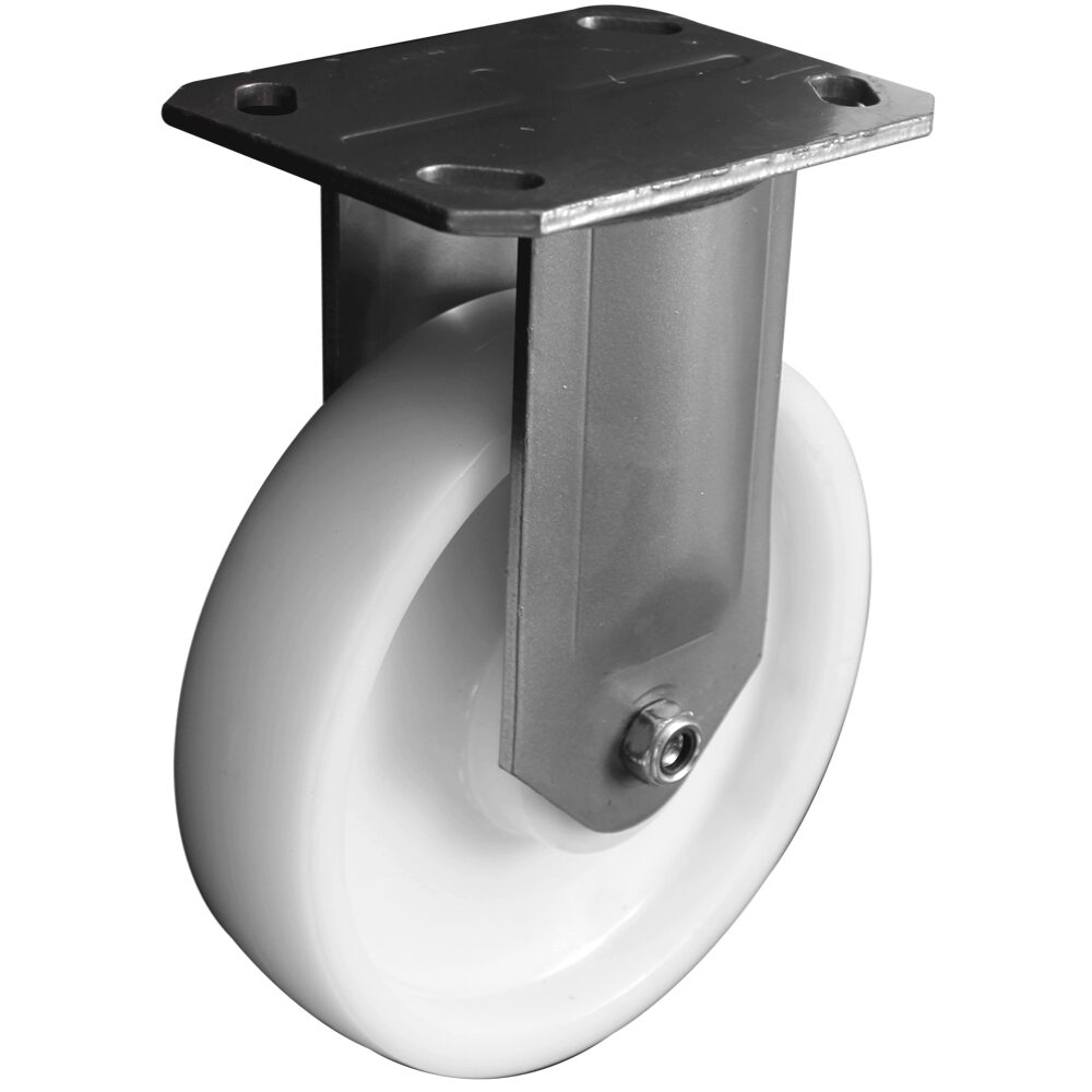 Single Wheel Fabricated Castor Solid White Nylon CDFTPFABXXXNY-XXXX