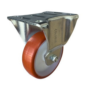 Coldene - Medium Duty Polyurethane Tyre Nylon Core Fixed Plate Castor - CDFTPXXXPU-LVV - Main Image1