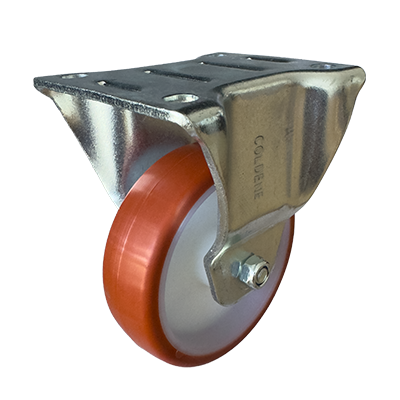 Coldene - Medium Duty Polyurethane Tyre Nylon Core Fixed Plate Castor - CDFTPXXXPU-LVV - Main Image1