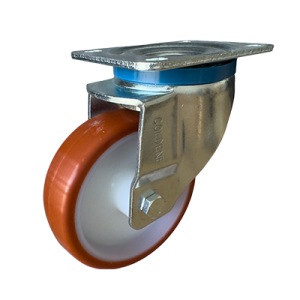 Coldene - Medium Duty Polyurethane Tyre Nylon Core Swivel Plate Castor - CDSTPXXXPU-LVV - Main Image1