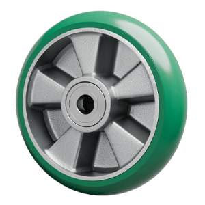 Coldene - Green Polyurethane Convex Tyre Aluminium Core Wheel - CDWXXxXXXXXAP-RXX