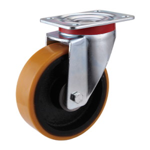 Coldene - Polyurethane Tyre Cast Iron Core Swivel Plate Castor - CDSTPXXXCIP - Main Image