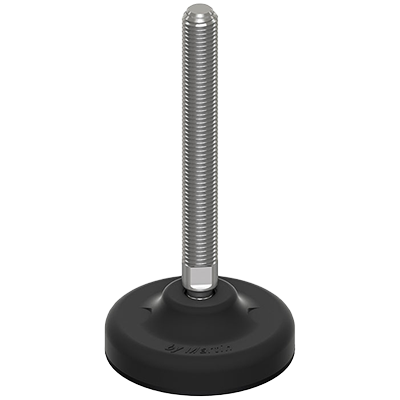 Coldene - Plastic Foot - Stainless Steel Screw - Articulated -M16-13-1 - 83 mm Base