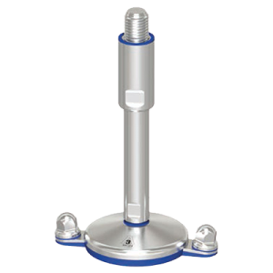 Coldene - Tekno-Hygenic Foot - Blue Vulcanized Rubber Pad -100mm Dual Bolt Down Base