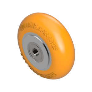 Coldene - Ergonomic Wheels Orange Polyurethane Tyre Aluminium Core - CDW100AP-12BB - Product Main Image