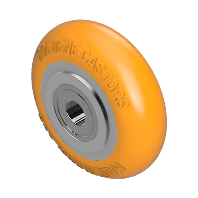 Coldene - Ergonomic Wheels Orange Polyurethane Tyre Aluminium Core - CDW125AP-20BB - Product Main Image