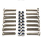 M8 x 30mm Bolt & Nyloc Nut Pack (16 Sets) – Secure Castor Fixing Kit for 4 castor